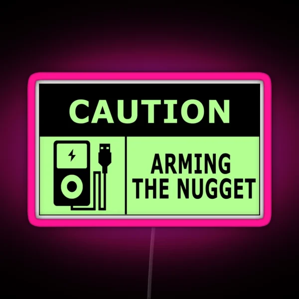 Dank Pods Caution Sign RGB Neon Sign