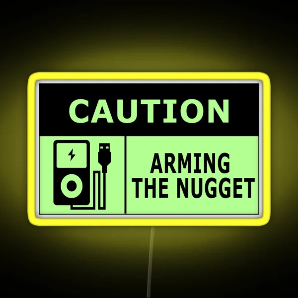 Dank Pods Caution Sign RGB Neon Sign