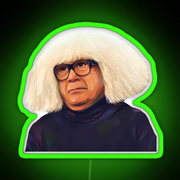 Danny Devito Art Danny Devito Wig Funny RGB Neon Sign