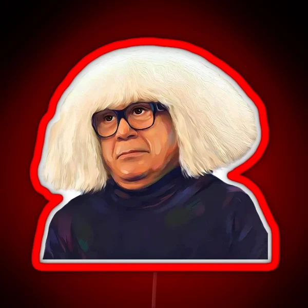 Danny Devito Art Danny Devito Wig Funny RGB Neon Sign