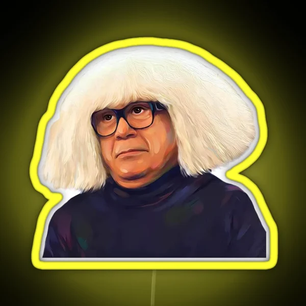 Danny Devito Art Danny Devito Wig Funny RGB Neon Sign