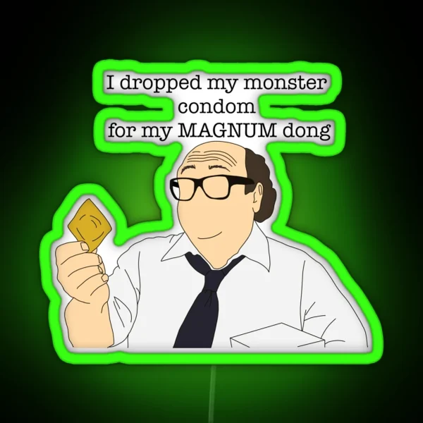 Danny Devito Magnum Condom Meme RGB Neon Sign