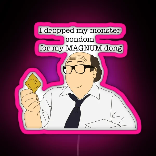 Danny Devito Magnum Condom Meme RGB Neon Sign