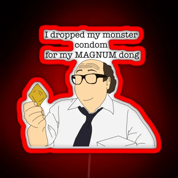 Danny Devito Magnum Condom Meme RGB Neon Sign