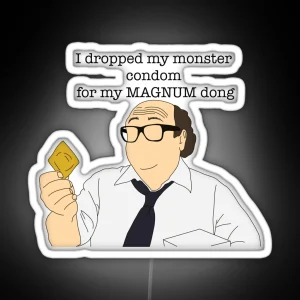 Danny Devito Magnum Condom Meme RGB Neon Sign