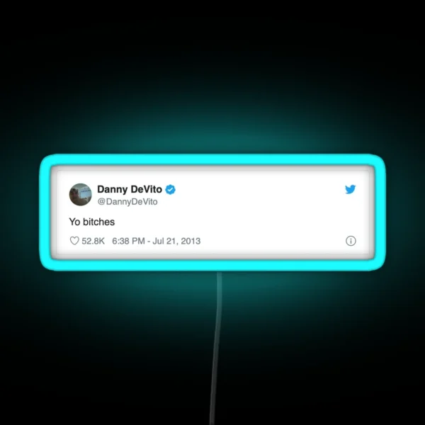 Danny Devito Tweet RGB Neon Sign