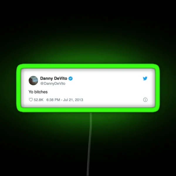 Danny Devito Tweet RGB Neon Sign