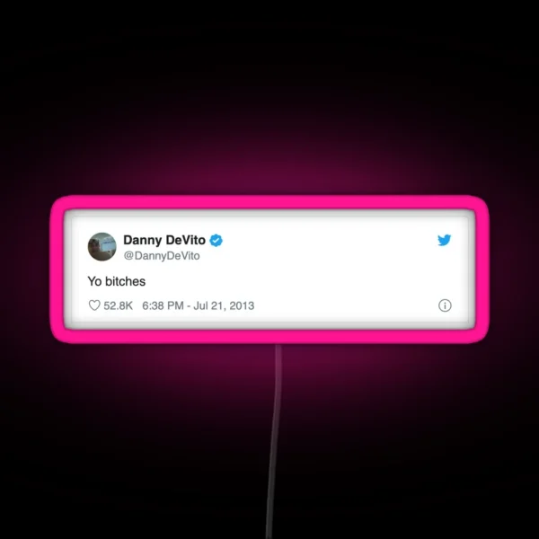 Danny Devito Tweet RGB Neon Sign