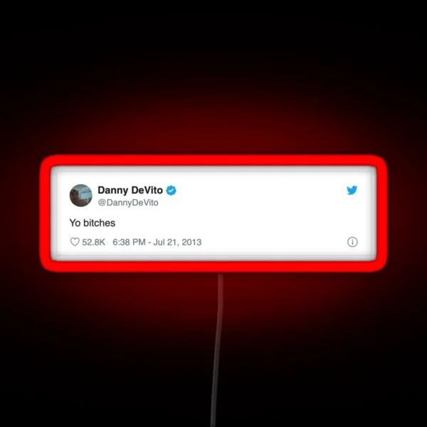 Danny Devito Tweet RGB Neon Sign
