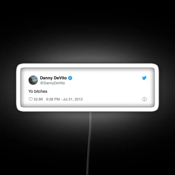 Danny Devito Tweet RGB Neon Sign
