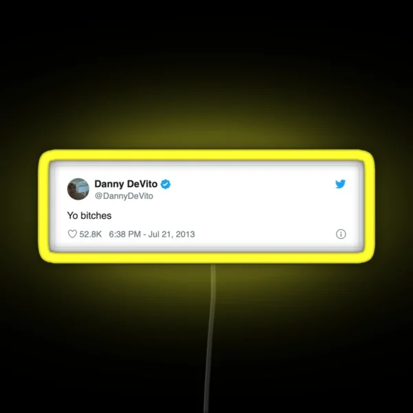 Danny Devito Tweet RGB Neon Sign