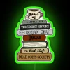 Elegant study decor neon sign with book stack design
