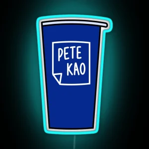 Dark Blue Kiss Petekao Cup RGB Neon Sign