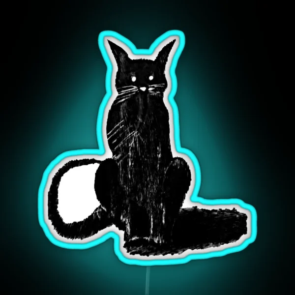 Dark Cat Lover RGB Neon Sign