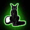 Vibrant Dark Cat Lover Home Decor Neon Sign Accent
