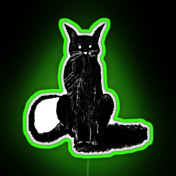 Dark Cat Lover RGB Neon Sign