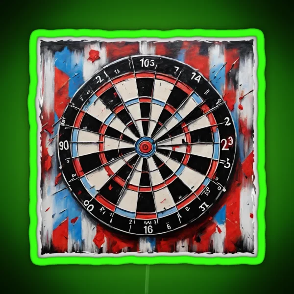 Dart Board RGB Neon Sign