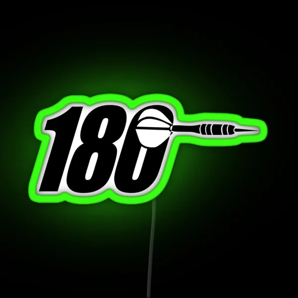 Darts 180 Sport Drawing RGB Neon Sign
