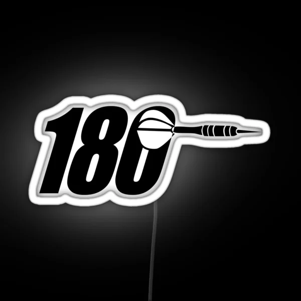Darts 180 Sport Drawing RGB Neon Sign