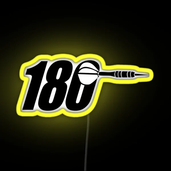 Darts 180 Sport Drawing RGB Neon Sign