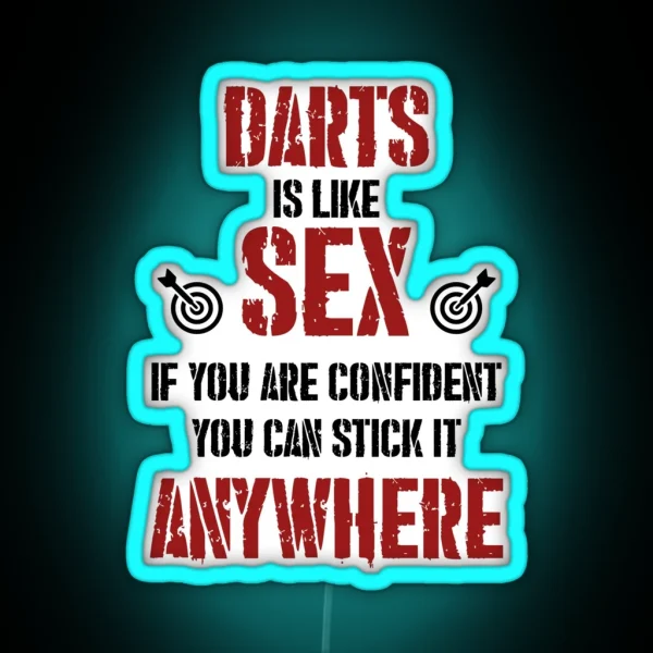 Darts Dart Player RGB Neon Sign