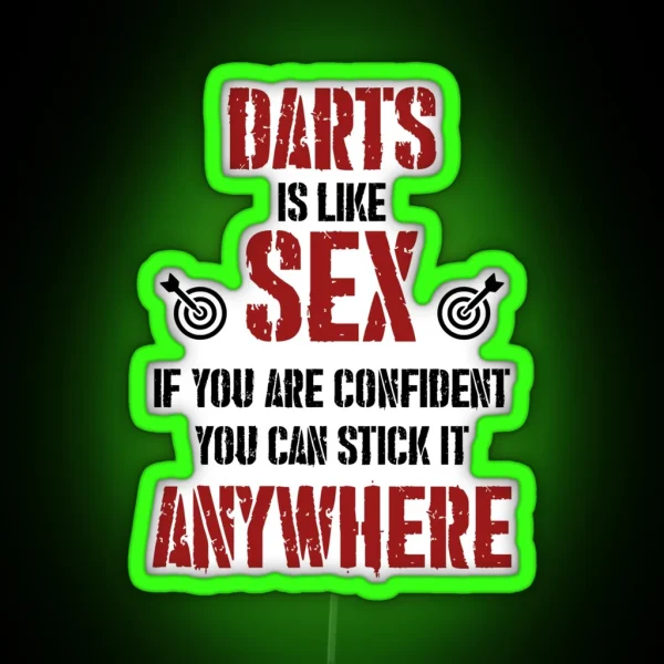 Darts Dart Player RGB Neon Sign