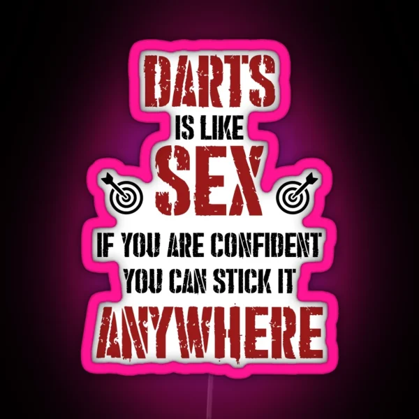 Darts Dart Player RGB Neon Sign