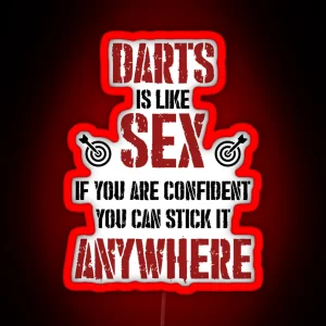 Darts Dart Player RGB Neon Sign