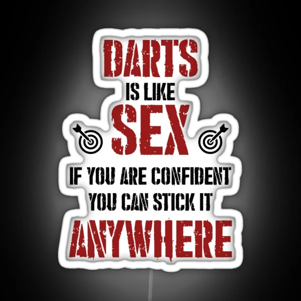 Darts Dart Player RGB Neon Sign
