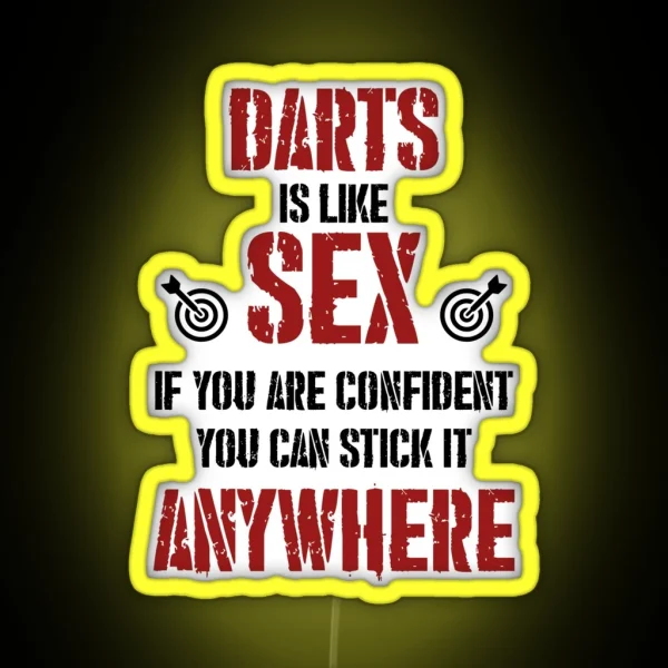 Darts Dart Player RGB Neon Sign