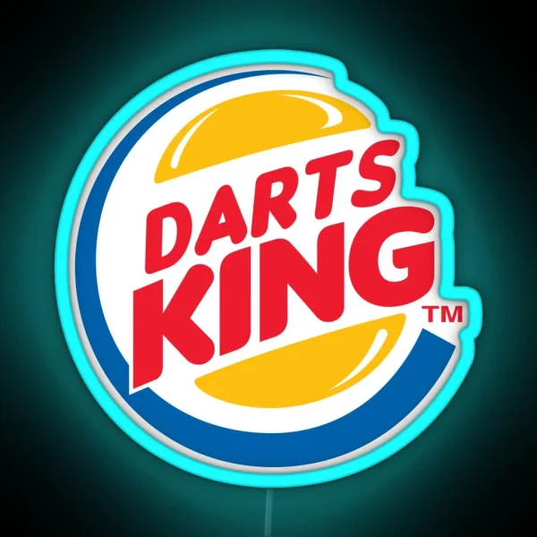 Darts King Perfect Piece For Darts Player RGB Neon Sign