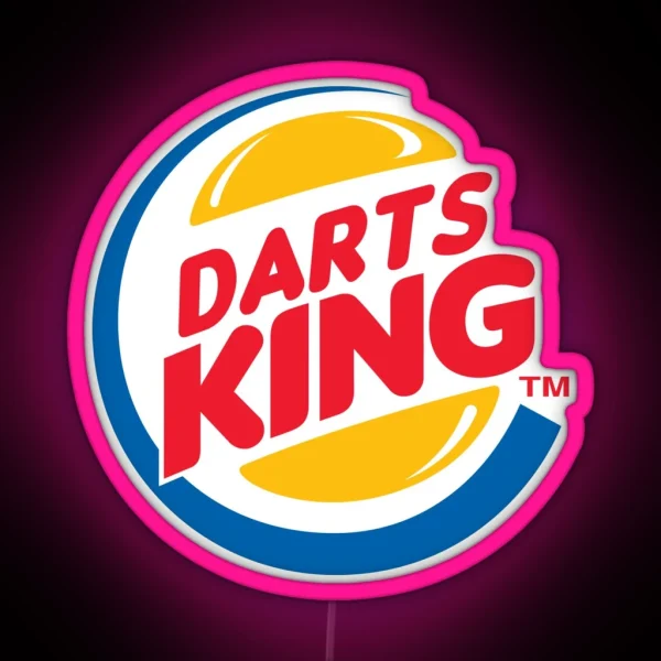 Darts King Perfect Piece For Darts Player RGB Neon Sign