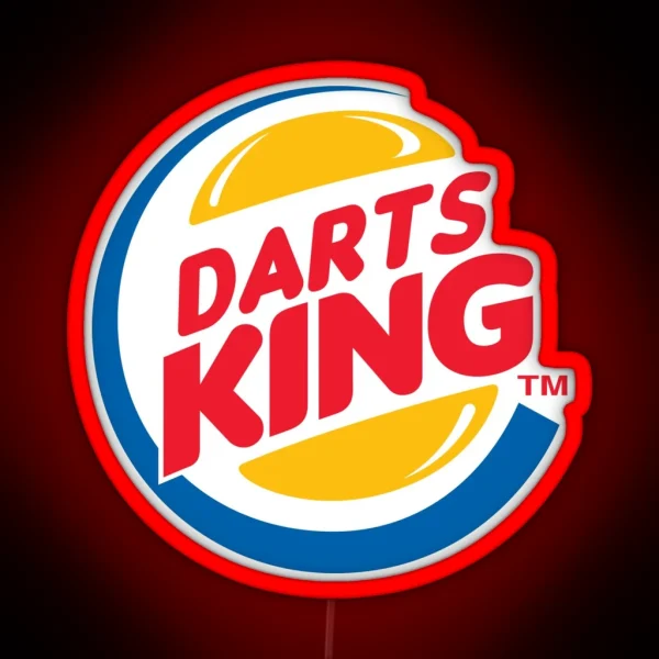 Darts King Perfect Piece For Darts Player RGB Neon Sign