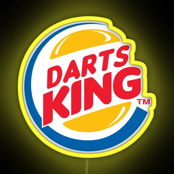 Darts King Perfect Piece For Darts Player RGB Neon Sign
