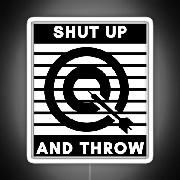 Darts Shut Up And Throw RGB Neon Sign