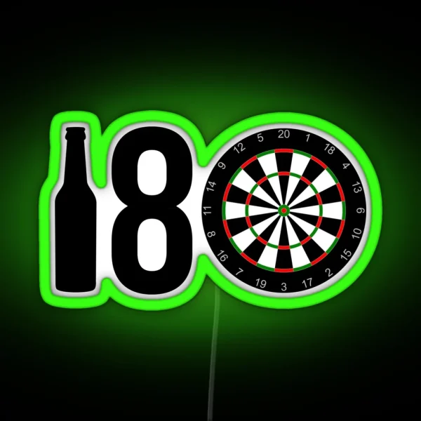 Darts Sports Player Beer Eight Darts Gift Idea RGB Neon Sign