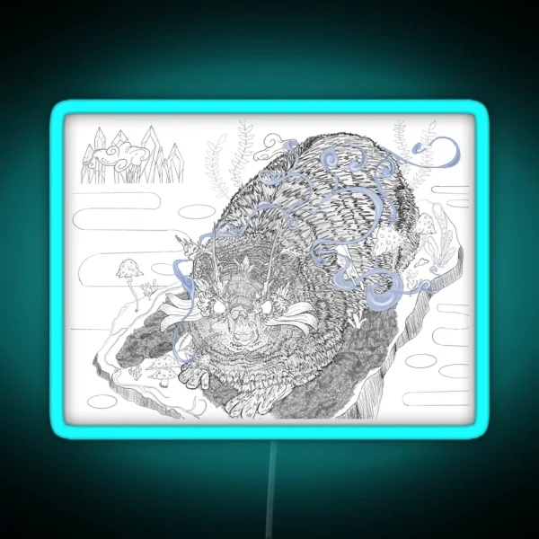 Dassie Bandw Blue Stripe RGB Neon Sign