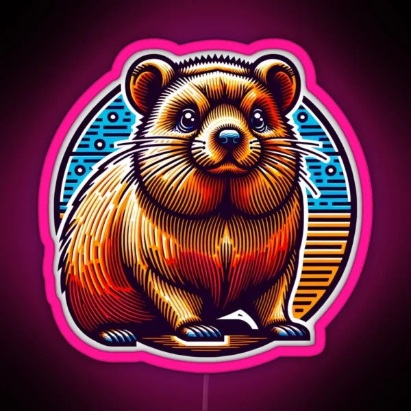 Dassie Hyrax RGB Neon Sign