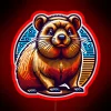 RGB lit Dassie Hyrax Wall Sign with Vibrant Colorful Illumination Design