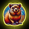 Vibrant Dassie Hyrax RGB Neon Sign with Color Changing Lighting Effects