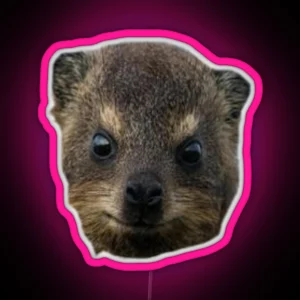 Dassie Rock Hyrax Face RGB Neon Sign