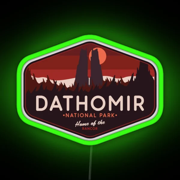 Dathomir National Park Home Of The Rancor RGB Neon Sign