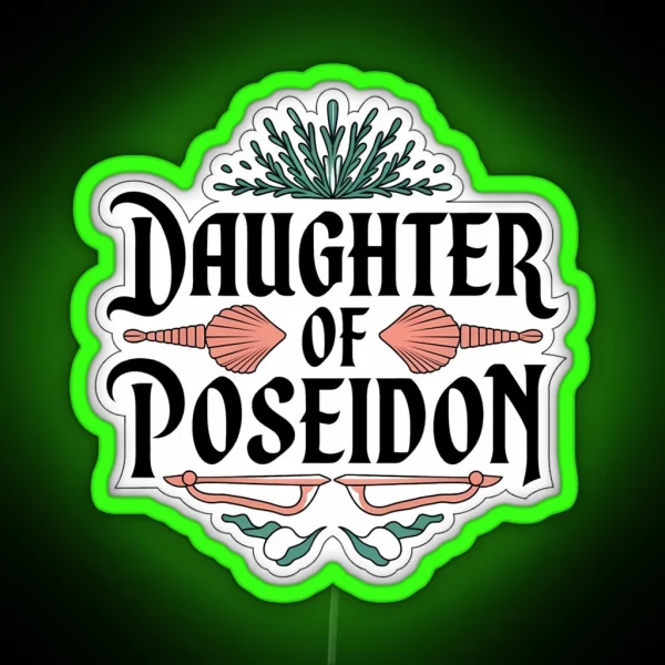 Daughter Of Poseidon Mythical Ocean Goddess RGB Neon Sign