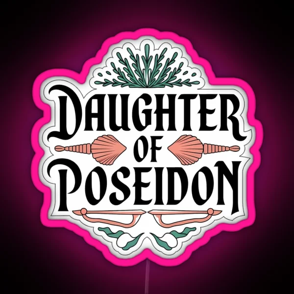 Daughter Of Poseidon Mythical Ocean Goddess RGB Neon Sign
