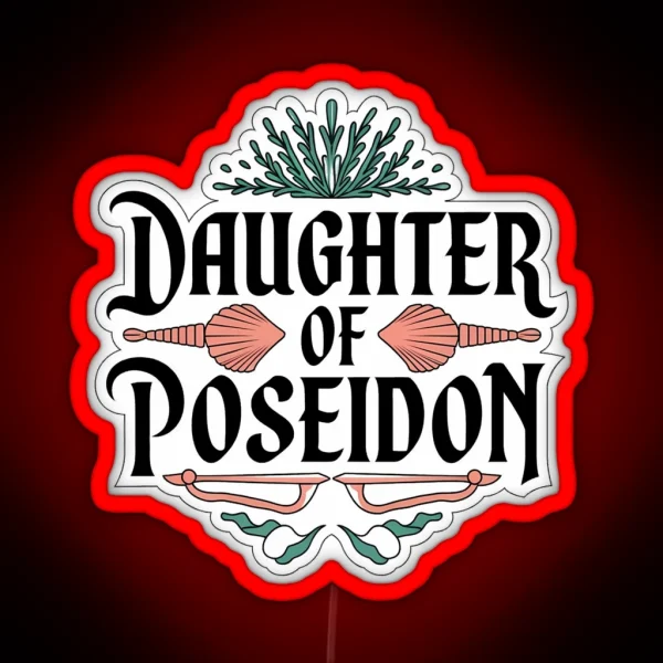 Daughter Of Poseidon Mythical Ocean Goddess RGB Neon Sign
