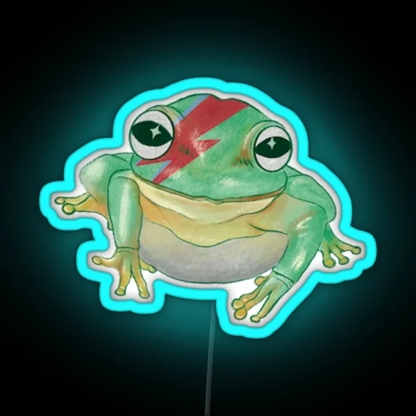 David Bowie Frog RGB Neon Sign