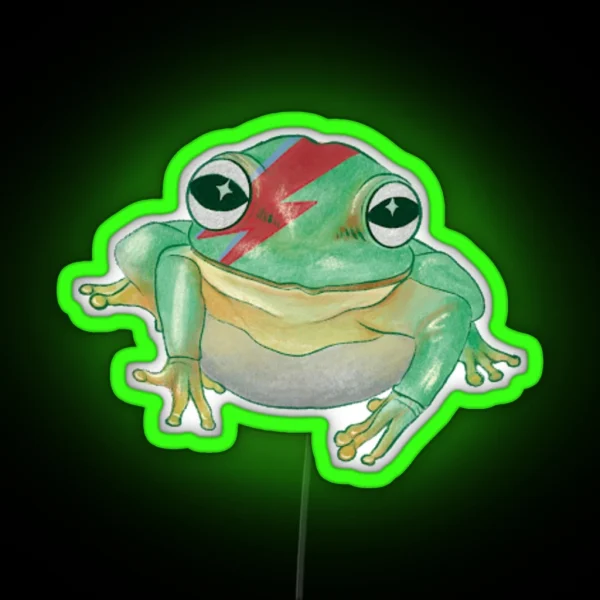 David Bowie Frog RGB Neon Sign