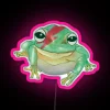 Dazzling David Bowie Frog Inspired RGB Neon Art Canvas Sign