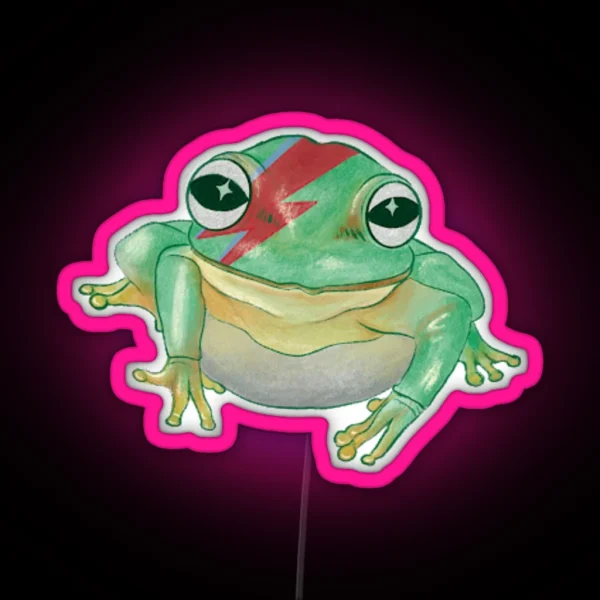 David Bowie Frog RGB Neon Sign