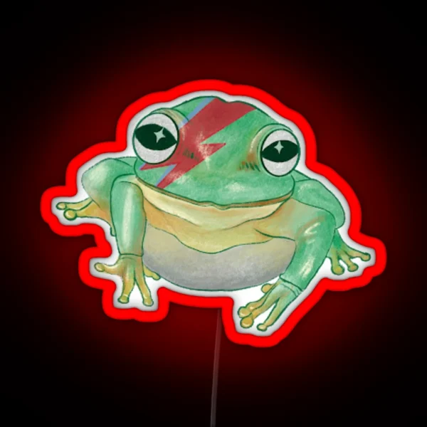 David Bowie Frog RGB Neon Sign